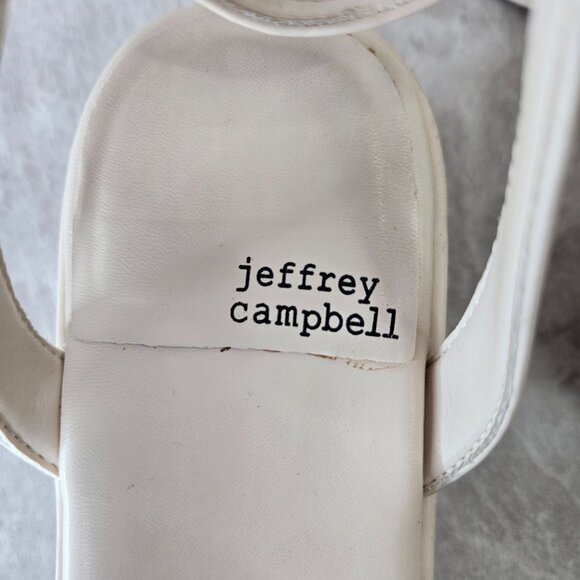 Jeffrey Campbell Platform Sandals 8 Braided Padded Y2K Dressy Chunky Block Heel - Picture 10 of 11